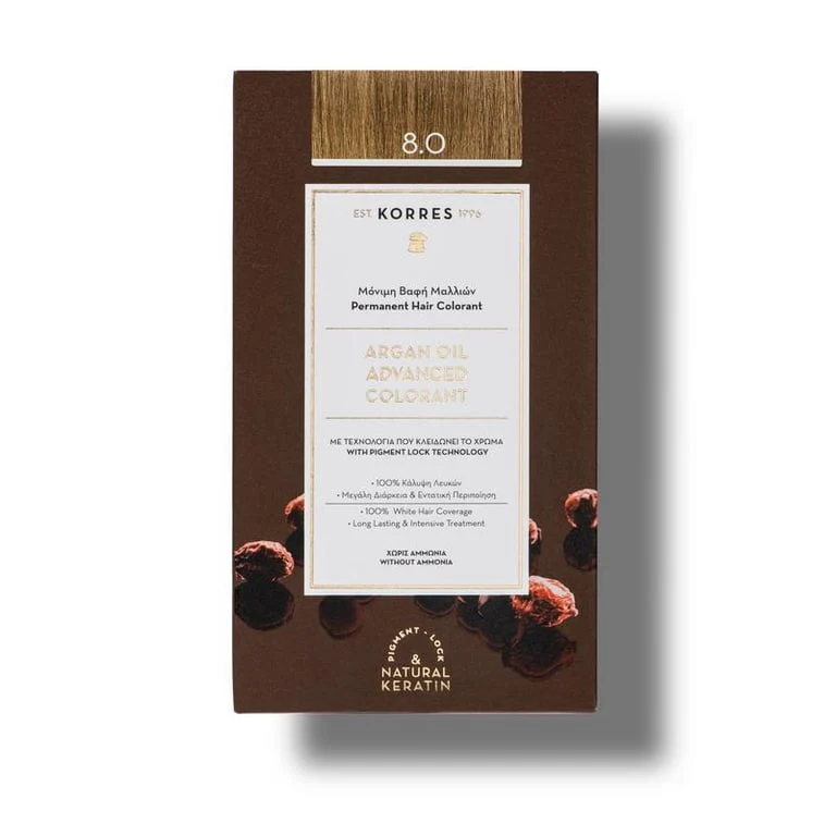Argan Oil Advanced Colorant 8.0 Light Blonde + FREE GIFT Argan Oil Mask in special size - Image 2
